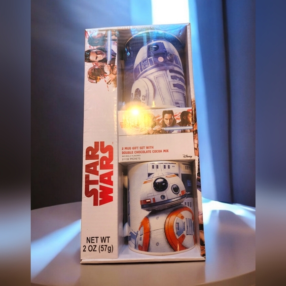Disney Star Wars 2 Mugs Gift Set with Chocolate Cocoa Mix (R2-D2 & BB-8) Sealed - Picture 3 of 3